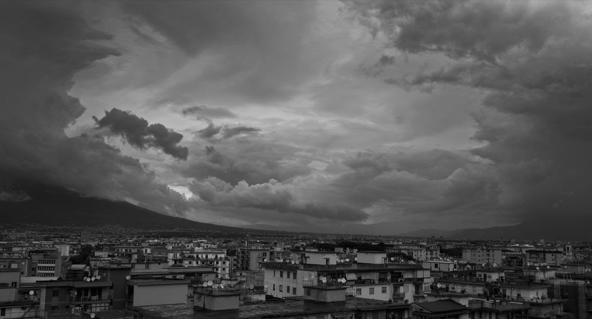 below the clouds