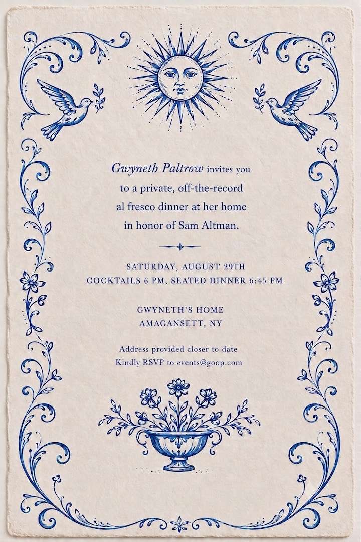 Sam Altman invitation
